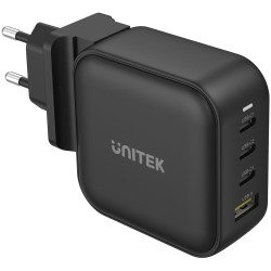 Ładowarka sieciowa Unitek GaN 4 porty, PD 100W QC3.0 czarna