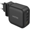 Ładowarka sieciowa Unitek GaN 4 porty, PD 100W QC3.0 czarna