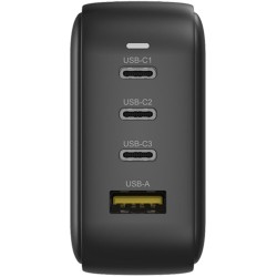 Ładowarka sieciowa Unitek GaN 4 porty, PD 100W QC3.0 czarna