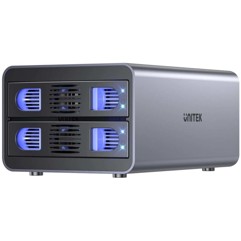 Unitek Obudowa RAID do dysku SATA 2.5''/3.5'' 4 tryby 40TB USB C 10Gb/s