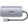 Unitek D1122A01 Aktywny hub USB-C 5Gbps, 2x HDMI 4K, czytnik kart, RJ-45, PD 100W