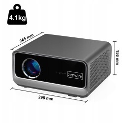 Rzutnik Android Google TV FULL HD 4K 39000lm WiFi Przenośny SMART Zenwire G60