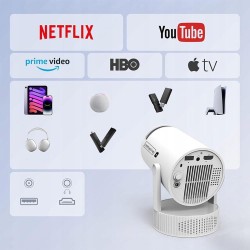 Mini Projektor Android Wifi Rzutnik Full HD Bluetooth z Baterią Zenwire K400