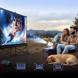 Mini Projektor Android Wifi Rzutnik Full HD Bluetooth z Baterią Zenwire K400