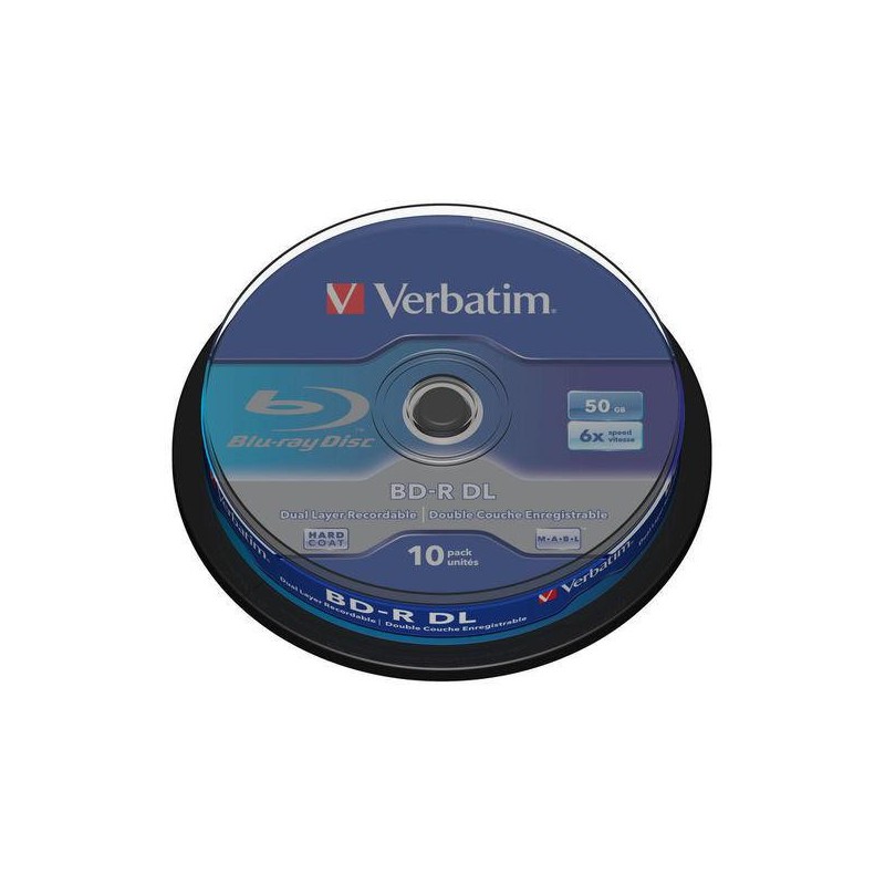 Płyty Blu-Ray Verbatim BD-R DL 50GB Cake (10szt.)