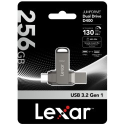 Pendrive Lexar Dual Drive D400 256GB USB-C/A 3.1 130MB/s