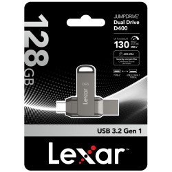 Pendrive Lexar Dual Drive D400 128GB USB-C/A 3.1 130MB/s