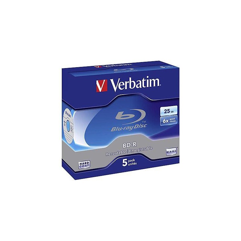 Płyty Blu-Ray Verbatim BD-R SL 25GB Cake (5szt.)