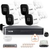 Zestaw monitoringu IP BCS Basic 4x Kamera BCS-B-TIP12FR3(2.0) Rejestrator z dyskiem