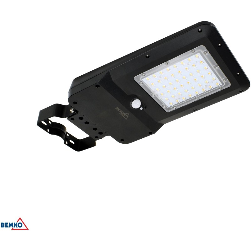 SOLARNA OPRAWA ULICZNA LED SOLGER 20W 3000LM 3000/4000/6000K IP65 CZARNA CZ. PIR