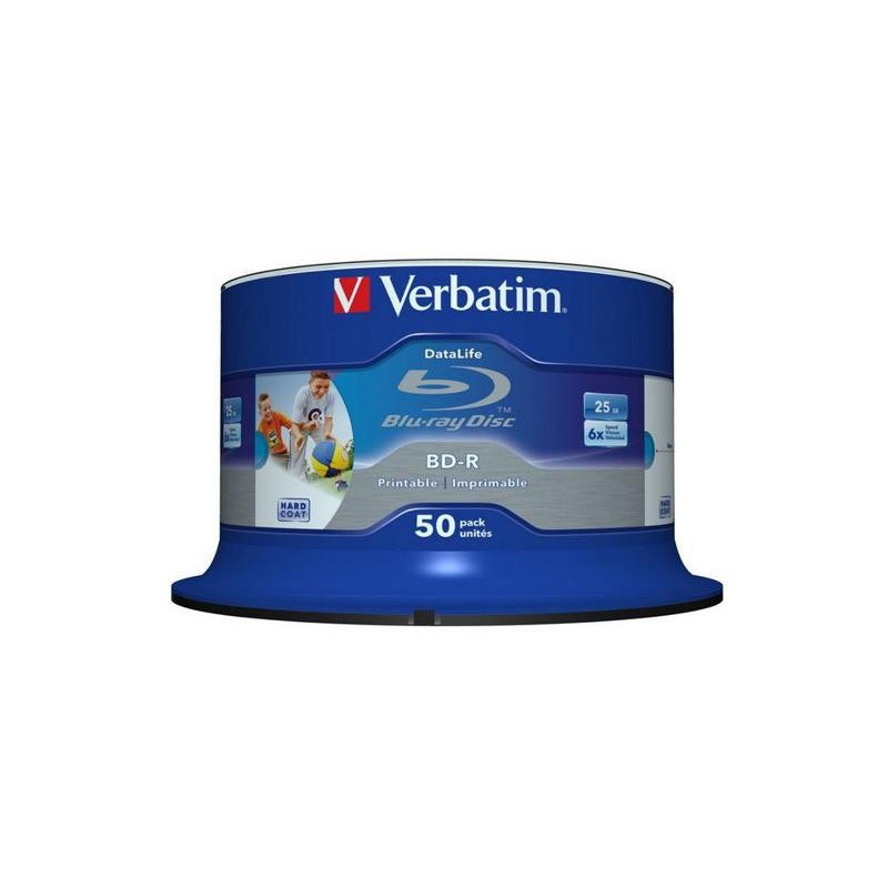 Płyty Blu-Ray Verbatim BD-R SL Printable 25GB Cake (50szt.)