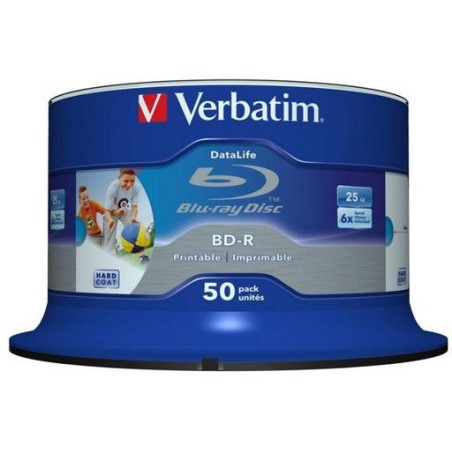 Płyty Blu-Ray Verbatim BD-R SL Printable 25GB Cake (50szt.)