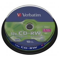 Płyty CD-RW Verbatim SERL Scratch Resistant (10szt)