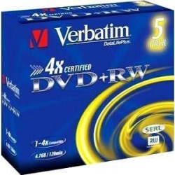 Płyty DVD+RW Verbatim Rewritable (5szt)