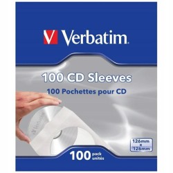 Koperty na CD/DVD Verbatim biały, z okienkiem, (100szt)
