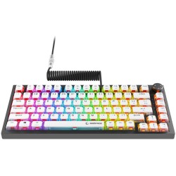 Klawiatura przewodowa Rampage Zenith Pro 8000Hz, Hall Effect, RGB, Gateron KS-20, czarna