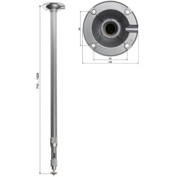 UCHWYT DO KAMER TELESKOPOWY SUFITOWY BR-60X120 710-1220