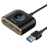 HUB Baseus Square USB-A do 1x USB-A 3.2 Gen 1 / 3x USB 2.0 z kablem 1m - czarny