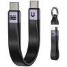 Unitek Kabel USB-C w formie breloka | USB4 | 40 Gb/s | 240W PD 8K | 13 cm, czarny