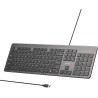 Klawiatura przewodowa Unitek SlimTap USB-A, szara