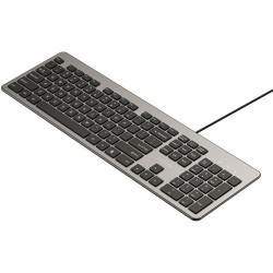 Klawiatura przewodowa Unitek SlimTap USB-A, szara