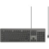 Klawiatura przewodowa Unitek SlimTap USB-A, szara