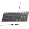 Klawiatura przewodowa Unitek SlimTap USB-C/USB-A