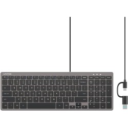 Klawiatura przewodowa Unitek SlimTap USB-C/USB-A