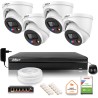 Zestaw monitoringu IP Dahua TIOC 8mpx 4K 4 kamery z alarmem NVR z dyskiem