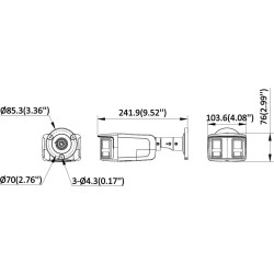 Kamera IP Hikvision DS-2CD2T83G2P-LISU/SL(180°)(O-STD)