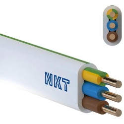 Przewód NKT instal PLUS YDYp 3x1,5 żo biały 450/750V 100m