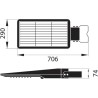 SOLARNA OPRAWA ULICZNA LED SOLGER 40W 6000LM 3000/4000/6000K IP65 CZARNA CZ. PIR
