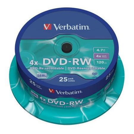 Płyty DVD-RW Verbatim SERL spindle (25szt.)