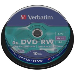 Płyty DVD-RW Verbatim SERL spindle (10szt)