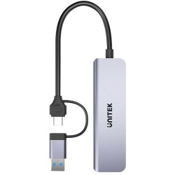 Unitek Hub 5w1 USB-A/C 5 Gbps z czytnikiem kart SD i micro SD