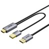 Unitek Kabel HDMI do DisplayPort 4K z zasilaniem USB-A | 4K@60Hz | HDR | 1,8 m