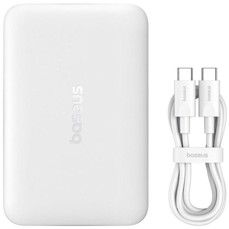 Powerbank Baseus EnerFill FM11 Ultra-Mini 10000 mAh 22,5 W PD 3.0 QC 3.0 biały MagSafe + kabel USB-C