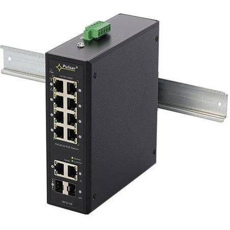 Switch przemysłowy PoE PULSAR ISFG108 (8xPoE, 2xSFP, 2xRJ45)