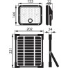 NAŚWIETLACZ SOLARNY LED BEMKO SOLPAR 10W 1500LM 3000/4000K IP65 CZARNY CZ. PIR