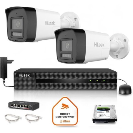 Zestaw monitoringu Hilook 2x IPC-B140HA-LU z dyskiem 2TB