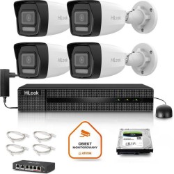 Zestaw monitoringu Hilook 4x IPC-B140HA-LU z dyskiem 2TB