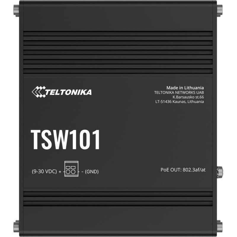 Teltonika TSW101 switch przemysłowy PoE+ (TSW101000000) Teltonika TSW101 switch przemysłowy PoE+ (TSW101000000)