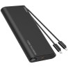 Powerbank Veger 25000 mAh 130 W PD QC 3.0 USB-A USB-C czarny z kablami USB-C i Lightning