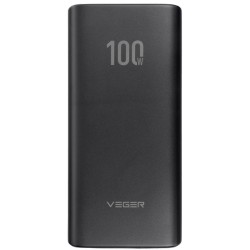 Powerbank Veger 20000 mAh 100 W PD QC 3.0 USB-A 2x USB-C czarny