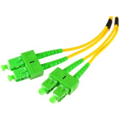 PATCHCORD ŚWIATŁOWODOWY SM DUPLEX 9/125, SC/APC-SC/APC 1m