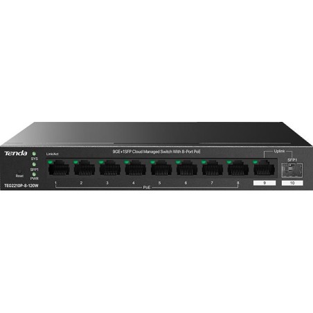 SWITCH POE TENDA TEG2210P-8-120W