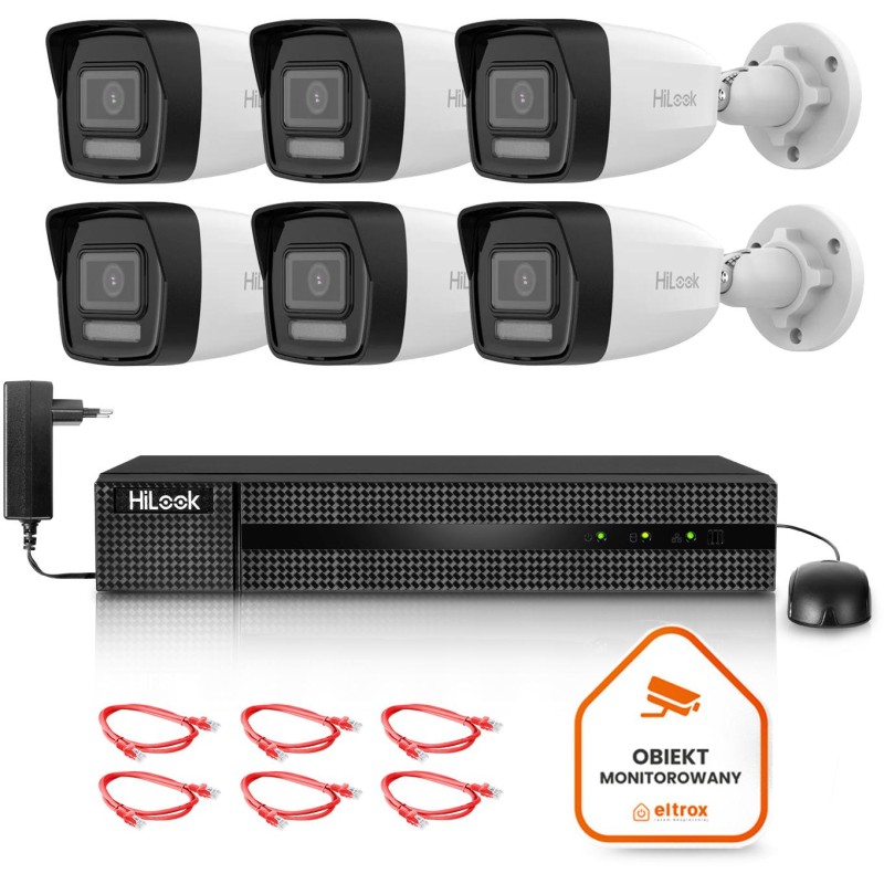 Zestaw monitoringu Hilook 6 kamery IP IPCAM-B8-30DL z dyskiem 2TB Zestaw monitoringu Hilook 6 kamery IP IPCAM-B8-30DL z dyskiem 2TB