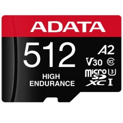 Adata Karta microSD High Endurance 512GB UHS1 U3 V30 A2 100/85MB/s + Adapter