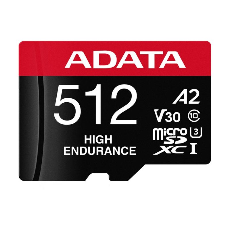Adata Karta microSD High Endurance 512GB UHS1 U3 V30 A2 100/85MB/s + Adapter Adata Karta microSD High Endurance 512GB UHS1 U3 V30 A2 100/85MB/s + Adapter