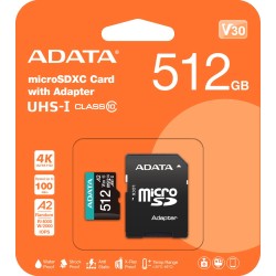 Adata Karta pamięci microSD Premier Pro 512 GB UHS1 U3 V30 A2 + adapter